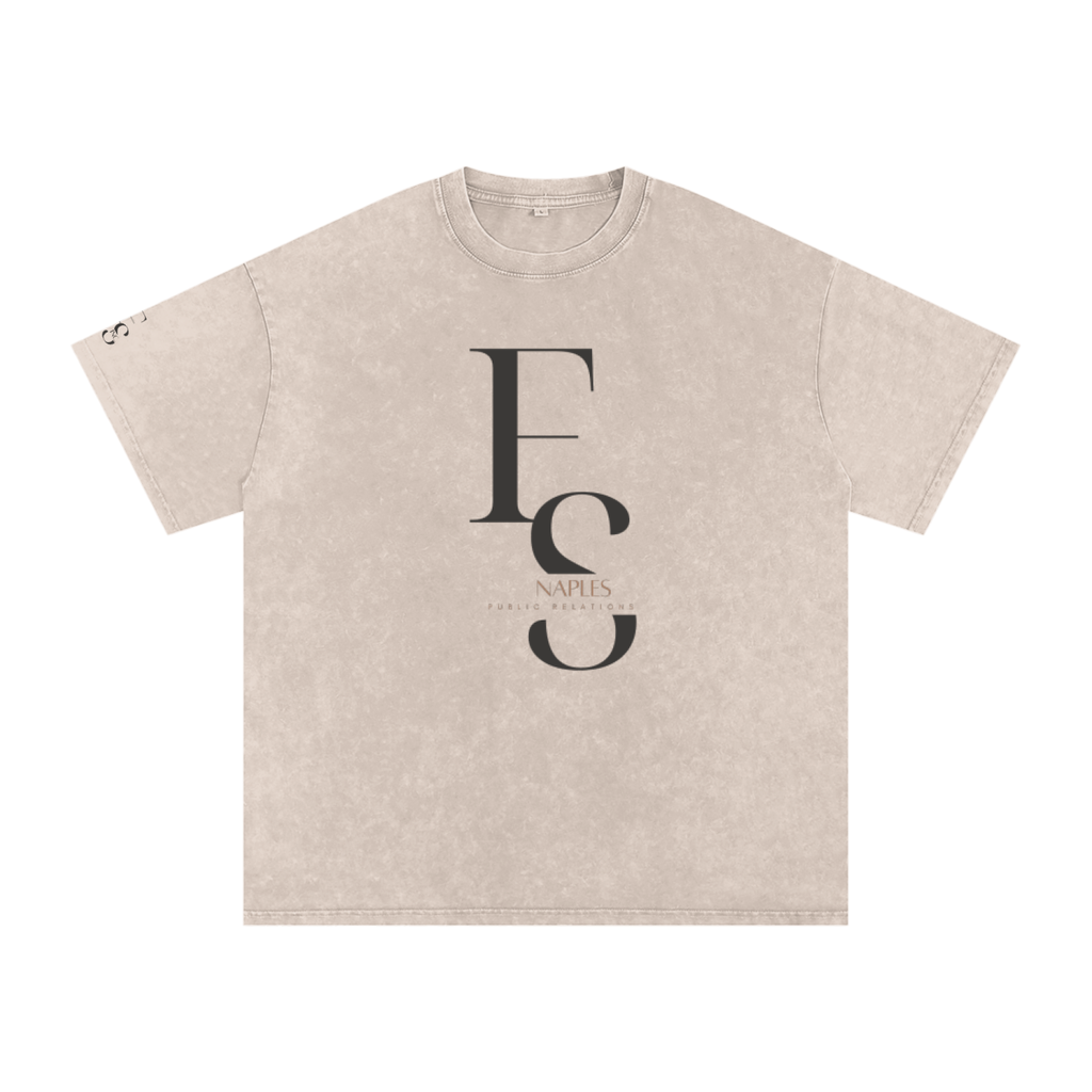 Sip Of Champaign Snow Washed Oversized Cotton T-Shirt