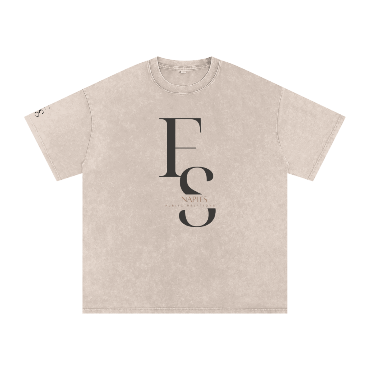 Sip Of Champaign Snow Washed Oversized Cotton T-Shirt