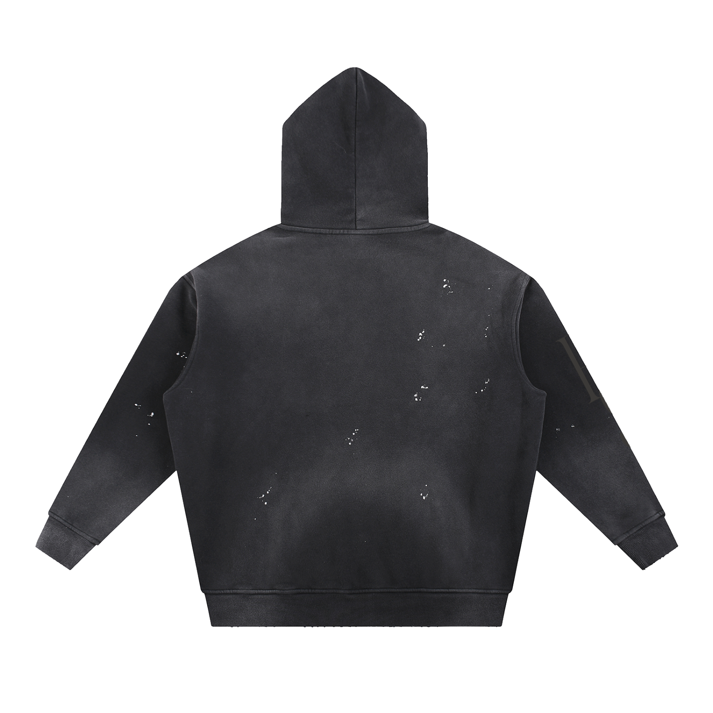 Adolpho Finely Vintage Washed Frayed Fleece Hoodie