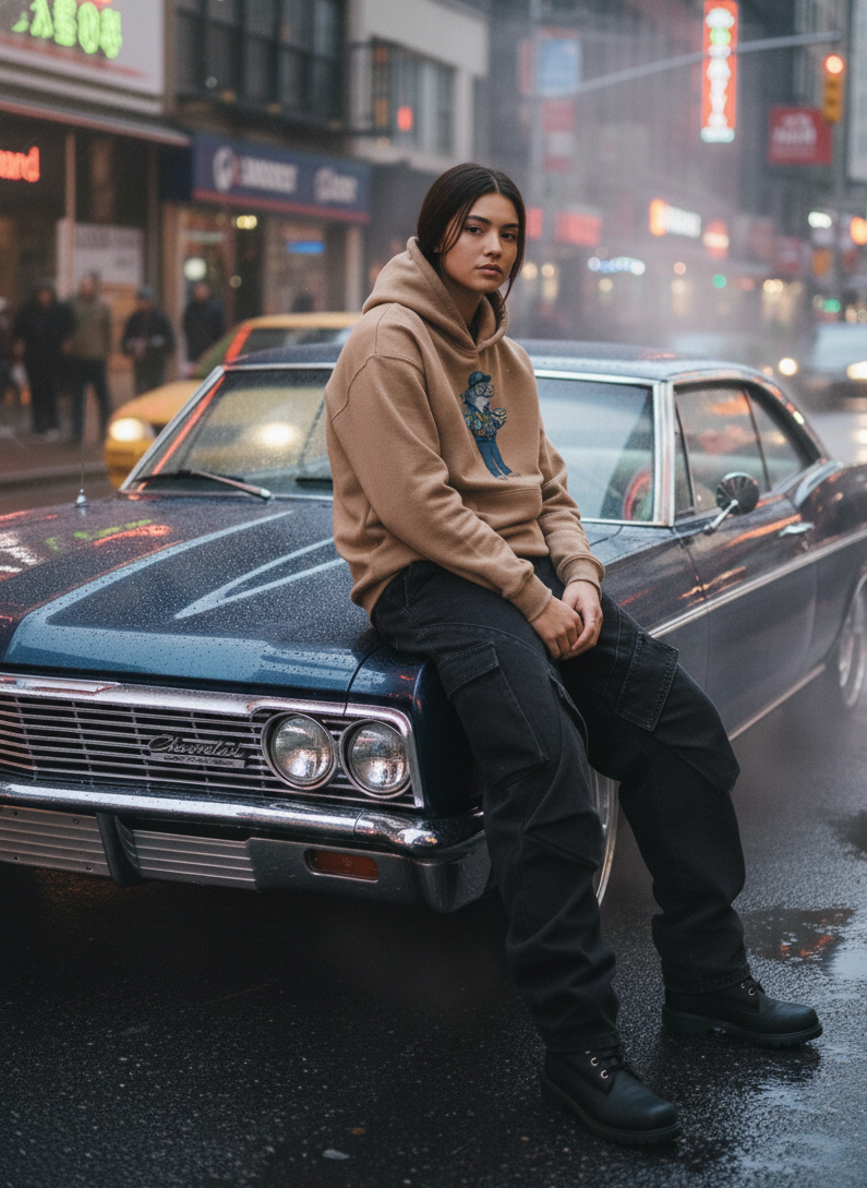 Adolpho Finely Vintage Washed Frayed Fleece Hoodie